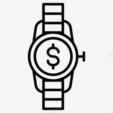 昂贵的手表模拟手表手表图标图标