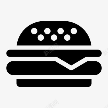 芝士汉堡就餐食物图标图标
