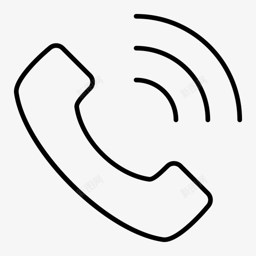 电话接收器铃声图标svg_新图网 https://ixintu.com 业务 公司 创业 图标 接收器 支持 电话 线图 铃声