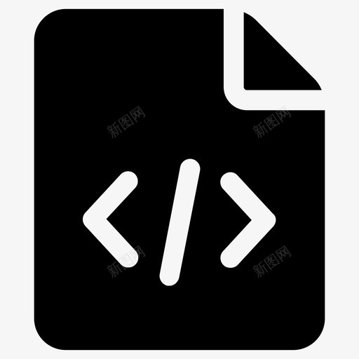 脚本代码开发图标svg_新图网 https://ixintu.com html 代码 开发 程序 脚本