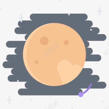 冥王星空间112平坦图标图标