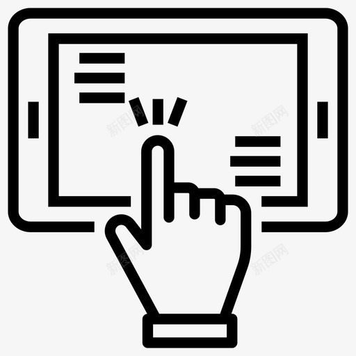 可用性可访问性手指轻触图标svg_新图网 https://ixintu.com ui ux 可用 手势 手指 用性 界面 线图 触摸屏 访问 轻触