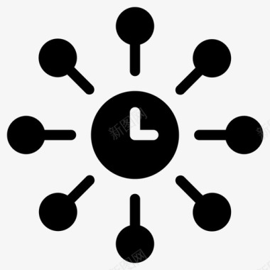 时间管理时钟效率图标图标