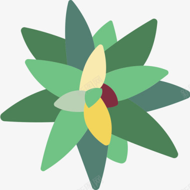 凤梨科植物3扁平图标图标