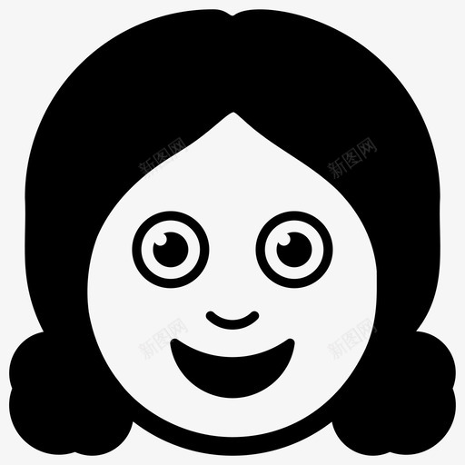 女孩化身角色图标svg_新图网 https://ixintu.com 化身 图标 女孩 女性 符号 表情 角色