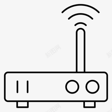路由器天线调制解调器图标图标