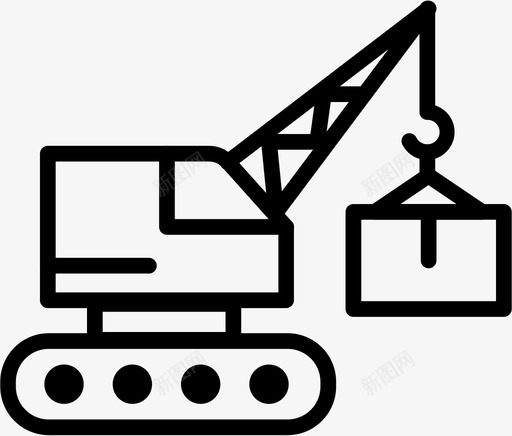 起重机港口物流图标svg_新图网 https://ixintu.com 交货和物流 仓库 港口 物流 装运 起重机