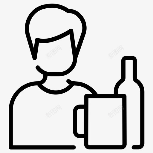 饮料啤酒食物图标svg_新图网 https://ixintu.com 人 品脱 啤酒 杯子 自由时间 食物 饮料