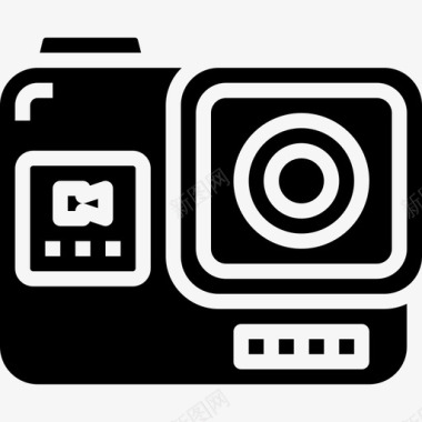 动作摄像机摄影59填充图标图标