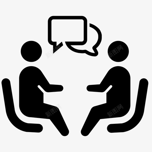 业务讨论对话会议图标svg_新图网 https://ixintu.com 业务 业务管理 会议 对话 讨论 谈话
