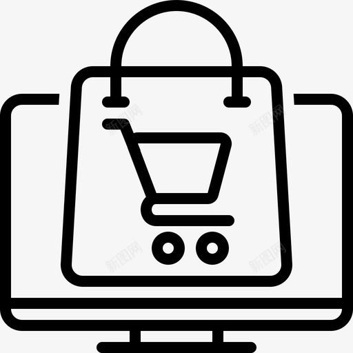 网上购物消费者电子商务图标svg_新图网 https://ixintu.com 消费者 电子商务 网上购物 购买
