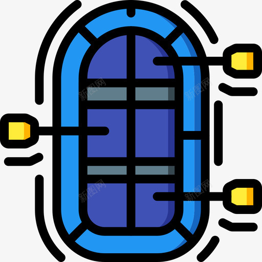 救生筏探险运动16线性颜色图标svg_新图网 https://ixintu.com 探险 救生筏 线性 运动 颜色