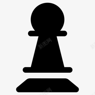 国际象棋棋子策略图标图标