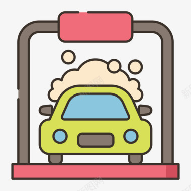 洗车洗车2线性颜色图标图标