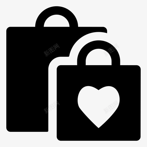 购物袋爱购物手提袋图标svg_新图网 https://ixintu.com 婚礼雕刻图标 手提袋 最爱的购物 爱购物 购物袋 黄麻袋