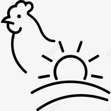 环保产品生物鸡肉图标图标