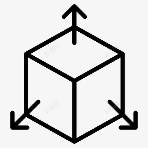 形状三维立方体图标svg_新图网 https://ixintu.com 三维 图标 形状 托管 显示 立方体 管线 设计