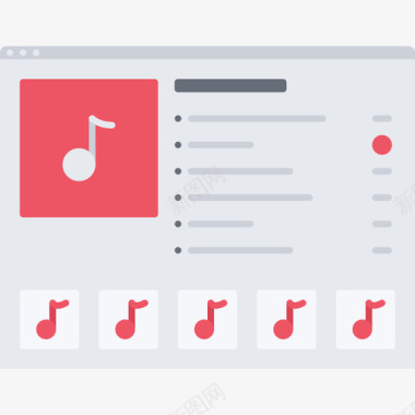 播放列表音乐91平淡图标图标