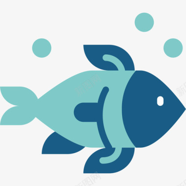 鱼宠物店公寓图标图标