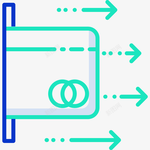 Atm支付8轮廓颜色图标svg_新图网 https://ixintu.com Atm 支付8 轮廓颜色