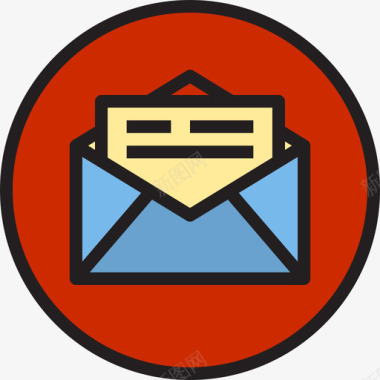 邮件界面按钮4线颜色图标图标