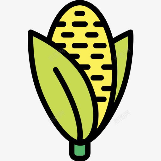 玉米农民4线性颜色图标svg_新图网 https://ixintu.com 农民 玉米 线性 颜色