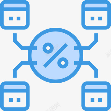 百分比折扣8蓝色图标图标