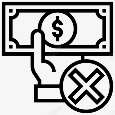 无现金货币不图标图标