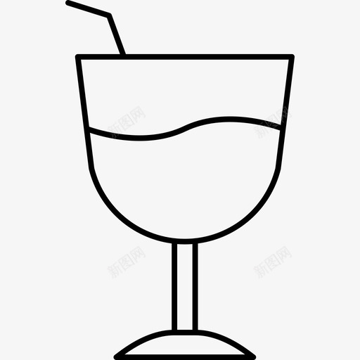 果汁饮料玻璃杯图标svg_新图网 https://ixintu.com 假日系列细节图标 吸管 果汁 玻璃杯 苏打水 饮料