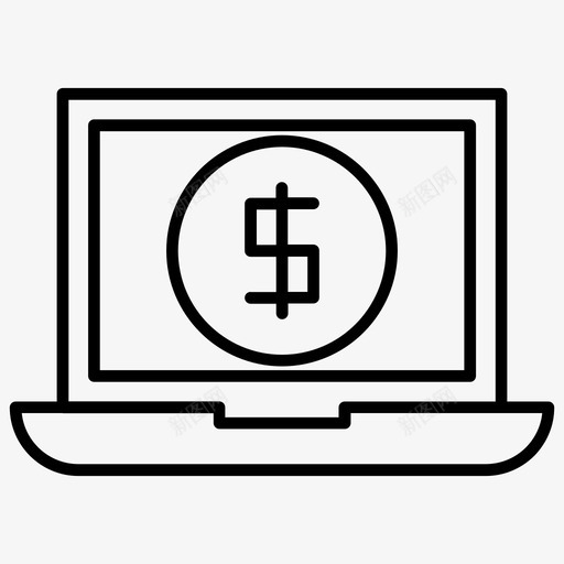 货币笔记本电脑货币美元图标svg_新图网 https://ixintu.com 技术 支付 概述 电脑 笔记本 美元 货币