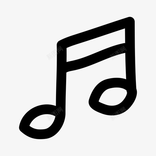 音乐音频旋律图标svg_新图网 https://ixintu.com 声音 多媒体 旋律 涂鸦 用户界面 音乐 音频