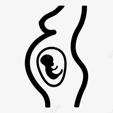 胚胎胎儿怀孕图标图标