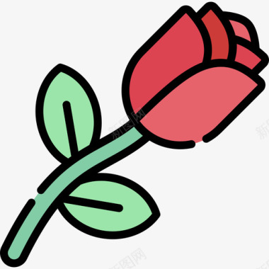 玫瑰葬礼4直系颜色图标图标