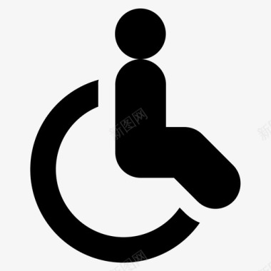 轮椅受伤人图标图标