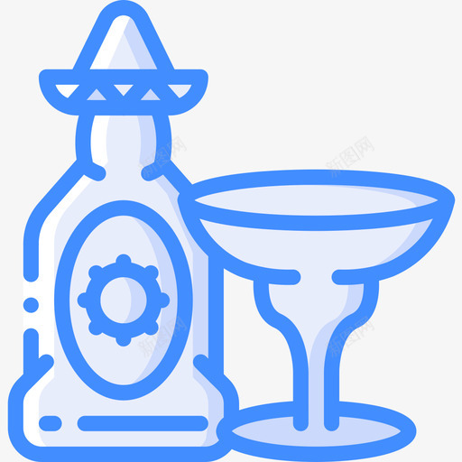 墨西哥龙舌兰酒18蓝色图标svg_新图网 https://ixintu.com 兰酒 墨西哥 蓝色 龙舌