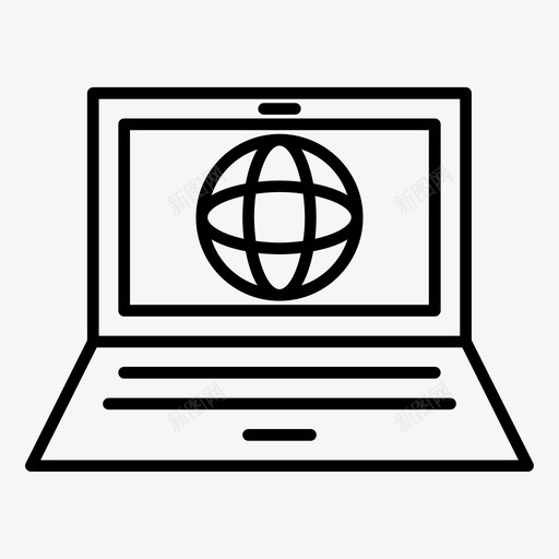世界笔记本电脑连接互联网图标svg_新图网 https://ixintu.com 世界笔记本电脑 互联网 在线 技术概要 网络 连接