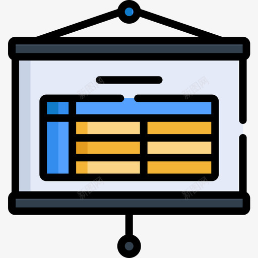 演示文稿商务会议3线条颜色图标svg_新图网 https://ixintu.com 商务会议3 演示文稿 线条颜色