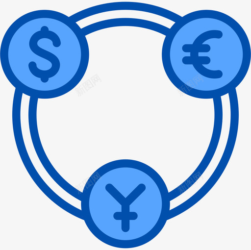 货币银行59蓝色图标svg_新图网 https://ixintu.com 蓝色 货币 银行59
