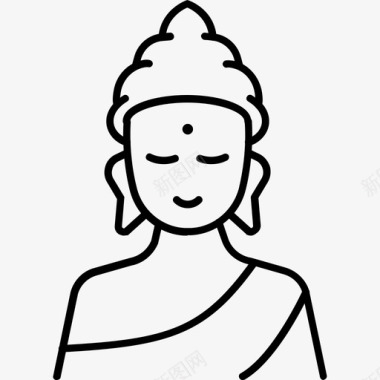 佛陀亚洲佛教图标图标