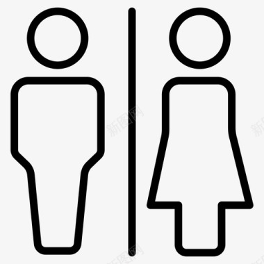 卫生间机场女性图标图标