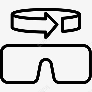 3d眼镜vr5线性图标图标