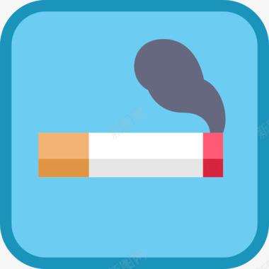 吸烟区禁止信号6平坦图标图标