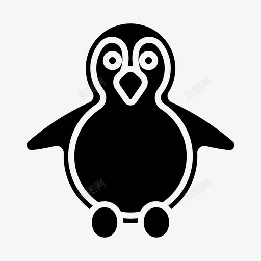 企鹅动物鸟图标svg_新图网 https://ixintu.com 企鹅 动物 北极 酷 鸟