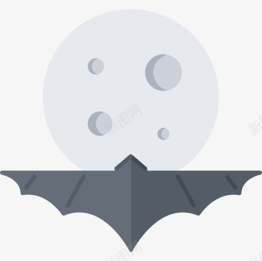 蝙蝠万圣节128扁平图标图标