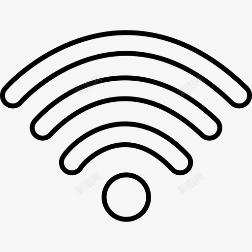 WIFI信号-无svg_新图网 https://ixintu.com WIFI信号-无