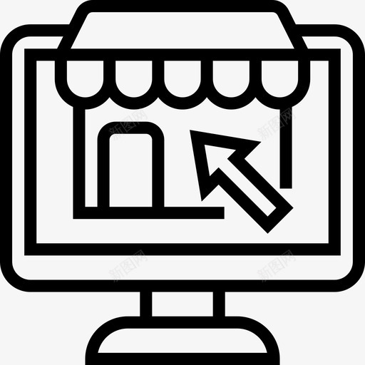 选择在线购物线性图标svg_新图网 https://ixintu.com 在线购物 线性 选择