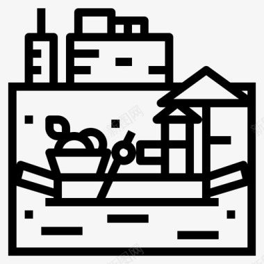 浮市商业河川图标图标