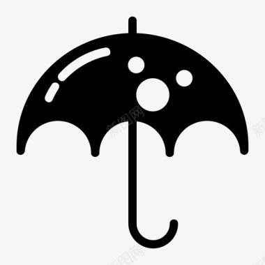 雨伞寒冷图标图标