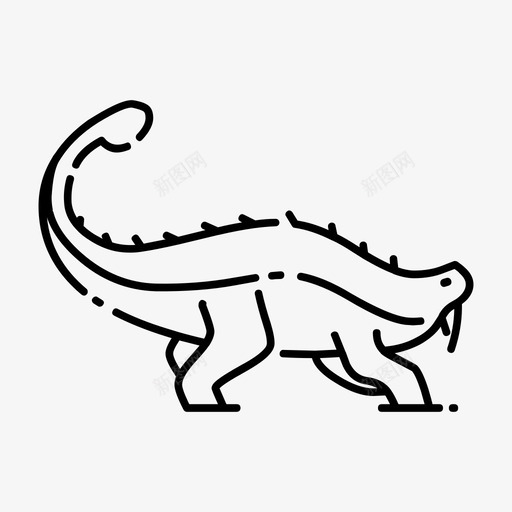 甲龙动物恐龙图标svg_新图网 https://ixintu.com 动物 好的 恐龙 最好 甲龙 虚线