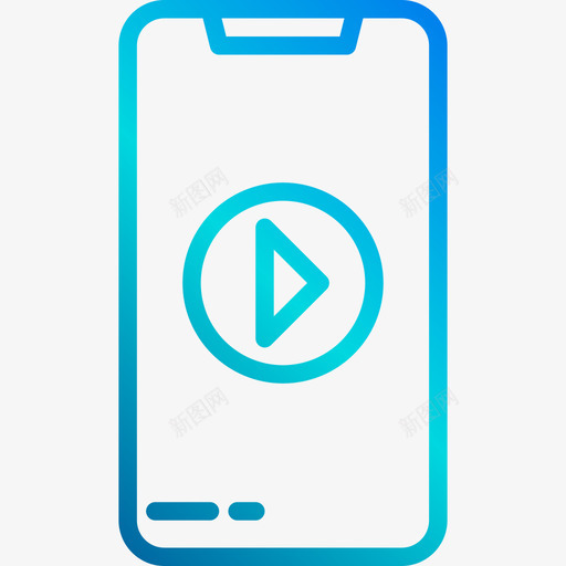 智能手机博客12线性渐变图标svg_新图网 https://ixintu.com 博客 手机 智能 渐变 线性